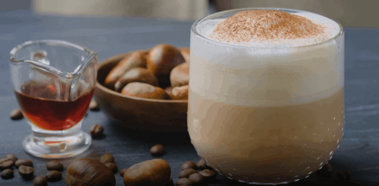 Receta de café con leche de praliné de castañas tostadas: una bebida exclusiva